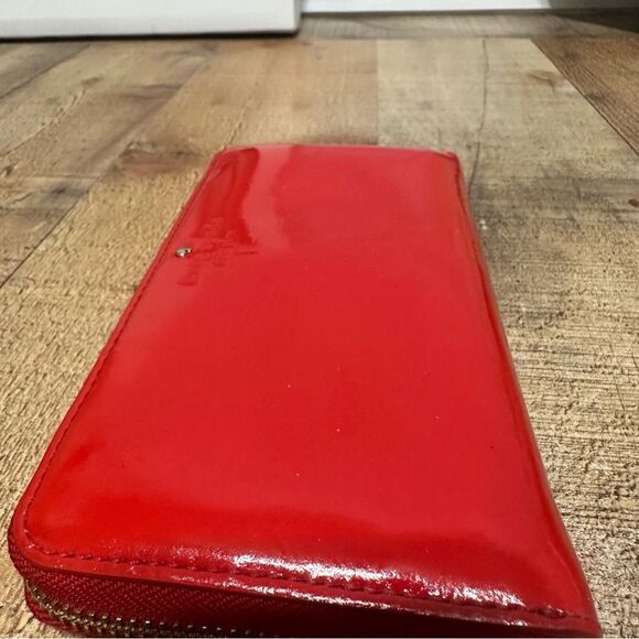 Kate Spade Red Patent Leather Zip Around Wallet - Picture 7 of 15